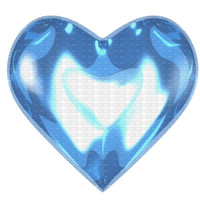 Blue Heart Gif, Heart 3d, Heart Gif, Blue Anime, Blue Heart, Images Gif, Aqua Blue, One Color, Cute Art