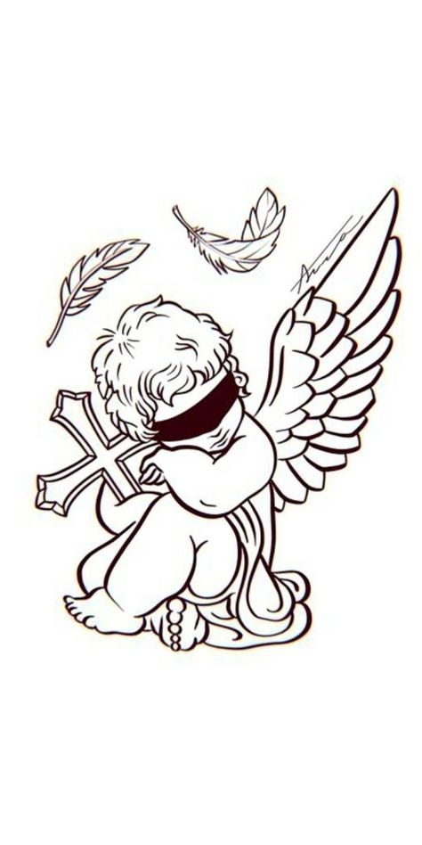 Angel With Wings, Evil Tattoo, Tattoo Floral, Tattoo Japanese, Tattoo Animal, Tattoo Outline Drawing, Wicked Tattoos, Chicano Drawings, Neck Tattoo For Guys