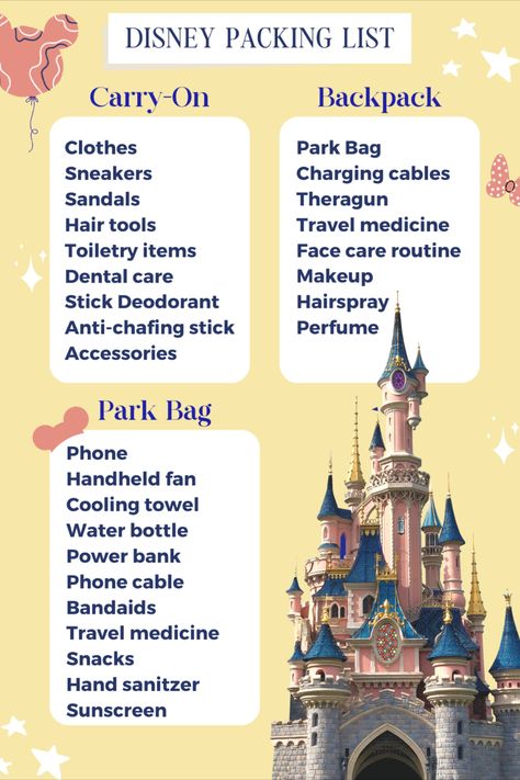 Planning a trip to the most magical place on earth in 2024? We’ve got you covered with the ultimate packing list for an adults-only trip to Disney World. Get to the magic faster by not checking a bag and back strategically in a carry-on and backpack. Save hours of prepping and planning and steal our packing checklist! | Andrew & Kait - Married Travel Experts | Adults-Only Disney | Couples Trips | Honeymoon Destinations #DisneyParks #CarryOnOnly #PackingList #TravelTips Pack For Disney In A Carry On, Disney Suitcase Packing, Disney World Packing List For Adults, Solo Disney World Trip, Disney Packing List For Women, Disney Packing List Families, Packing List For Disney World, Disney Checklist, Disneyland Packing List