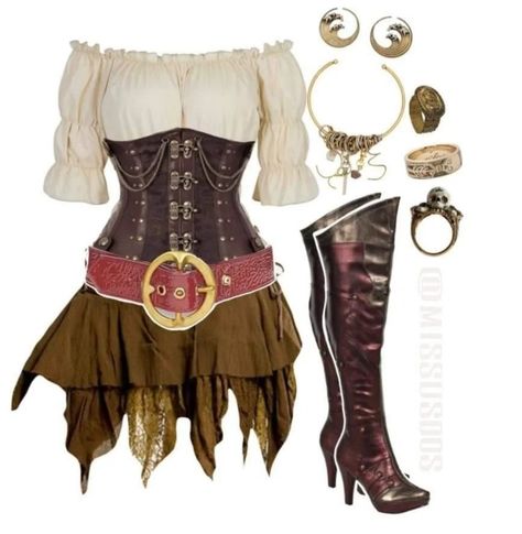 Female Pirate Outfit, Pirate Outfit Female, Pirate Outfit Women, Competition Skating Dress, Ren Faire Outfits, Pirate Outfit, Fair Outfits, Pirate Fashion, Preformance Outfits