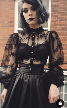 Goth Easter Outfits, Metal Core Outfit, Romantic Goth Style, Goth Spring Outfits, Glam Goth Fashion, Witchy Outfit Ideas, Worst Outfits, Vintage Halloween Costumes, Gothic Cottagecore