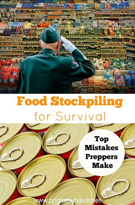 Food Stockpiling for Survival: Top Mistakes Preppers Make. Whether it is a hurricane, economic collapse, or EMP blast, you know that disaster could strike at any moment. This isn’t being paranoid. This is being realistic. And when we face the reality that disasters could happen, we can take steps to prepare for them. One of the most important steps for disaster preparation is food stockpiling. Whether you are a long-time prepper or newbie, make sure you aren’t making these food stockpiling mista Prepping Supplies, Prepper Food, Doomsday Prepping, Survival Supplies, Emergency Preparation, Survival Techniques, Prepper Survival, Emergency Prepping, Survival Food