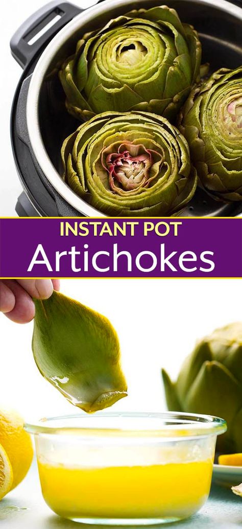 Pressure Cooker Artichokes, Steamed Artichokes, Dipping Sauce For Artichokes, Instant Pot Veggies, Steam Artichoke, How To Cook Artichoke, Artichoke Recipes, Easy Instant Pot Recipes, Instant Pot Dinner Recipes