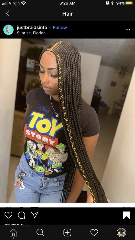 Braided To The Scalp Hairstyles, Individual Braids For Black Women, Small Braids For Black Women, Two Layer Feed In Braids, Feed Ins, Scalp Braids, Lemonade Braids Hairstyles, Individual Braids, Braiding Styles