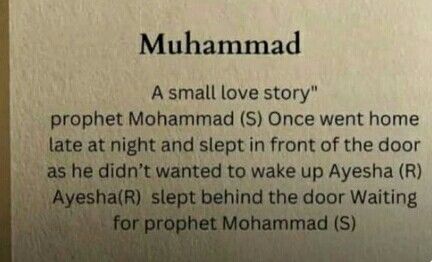 Between our prophet Muhammad S.A.W and Ayesha (R)💕💕 Prophet Mohammed And Ayesha, Prophet Muhammad Image, Nafisa Ali, Small Love Story, Islamic Quotes Sabr, Saw Quotes, Prophet Muhammad Quotes, Persian Poetry, Muhammad Quotes