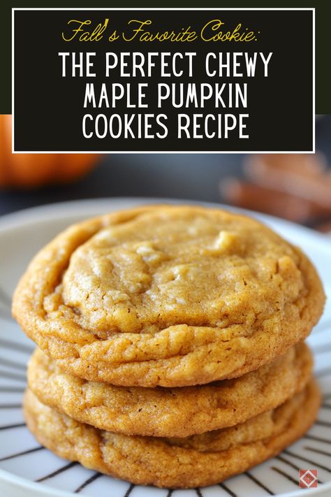 Craving the flavors of fall? 🍂 These chewy maple pumpkin cookies are the perfect autumn treat! With warm spices, rich maple syrup, and tender pumpkin, these cookies capture the essence of the season in every bite. Learn how to master the perfect texture! Chewy Maple Pumpkin Cookies, Pumpkin Raisin Cookies Recipes, Maple Spice Cookies, Nestle Pumpkin Spice Morsels Recipes, Chewy Maple Cookies, Brown Butter Maple Pumpkin Cookies, Maple Glazed Cookies, Maple Peanut Butter Cookies, Pumpkin Streusel Cookies