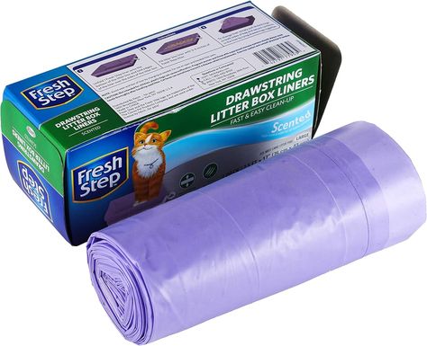 Amazon.com : Fresh Step Drawstring Cat Litter Box Liners, Fresh Scent, Size Large, 30" x 17" - 7 Count | Kitty Litter Bags To Keep Your Home Clean : Pet Supplies Cat Litter Box Liners, Thackery Binx, Liter Box, Litter Robot, Kitty Litter, Litter Tray, Cat Box, Best Cat, Cat Litter Box