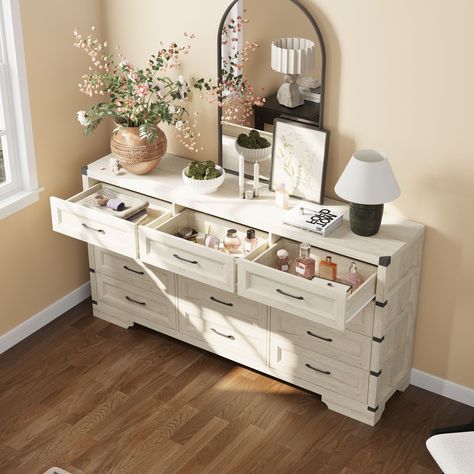 This dresser is a prime example of functionality meeting style. It comes with a generous number of drawers, offering abundant space to neatly store clothes, cosmetics, and various accessories. The drawer design features smooth - gliding mechanisms for easy access. Its unique aesthetics, highlighted by sleek handles and well - crafted corner details, add a touch of elegance to any room. Constructed from high - strength materials, it ensures long - term durability and stability. Moreover, the anti Dresser Bedroom, Drawer Design, Craft Corner, Bedroom Storage, Closet Organization, Clothing Store, Easy Access, Design Features, Dresser