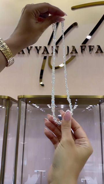 CHAMPAGNE GEM®️ by Bebe Bakhshi on Instagram: "Sparkle overload with @mjbymayyanjaffar 114-carat briolette diamond necklace, a magnificent sight and easy to wear as necklace or wrap bracelet! See this exceptional piece today and tomorrow at @asiajewellers pavilion in Hall 5. <> #MyLoveAffairWithDiamonds #Brilliance #Scintillation #Sparkle #Fire #HighJewelry #Briolette #DiamondNecklace #MJbyMayyanJaffar #AsiaJewellers #JewelleryArabia #JewelleryArabiaBahrain #ChampagneGem #YourDailyDoseOfSparkle #ChampagneGem1MSpecialEdition" Briolette Diamond, High Jewelry, Wrap Bracelet, Diamond Necklace, Champagne, Gems, Sparkle, Bracelet, Instagram