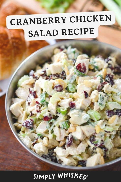 Chicken Salad With Cranberries, Chicken Cranberry, Salad With Cranberries, Cranberry Chicken Salad, Cranberry Chicken, Deli Style, Chicken Salad Recipes, Tikka Masala, Apple Slices