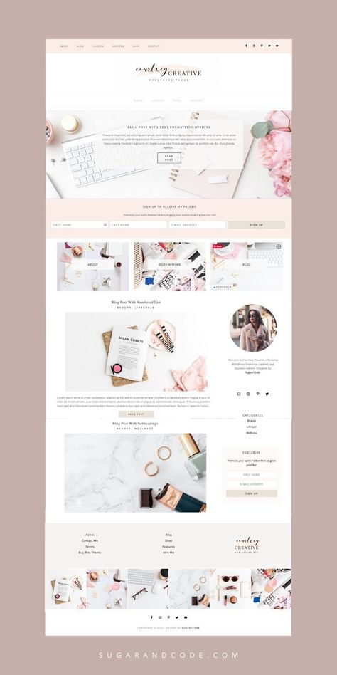 Blog Layout Design, Blog Templates, Design Sites, Website Design Inspiration Layout, Blog Website Design, Feminine Wordpress Theme, Blog Design Inspiration, Webdesign Inspiration, Modern Web Design