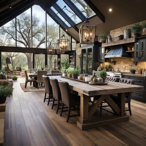 Home Inspo, Kitchen Inspiration Design, Amazing Home, Aesthetic Home, Dream House Interior, Dream House Plans, Open Kitchen, Barndominium, Barn House