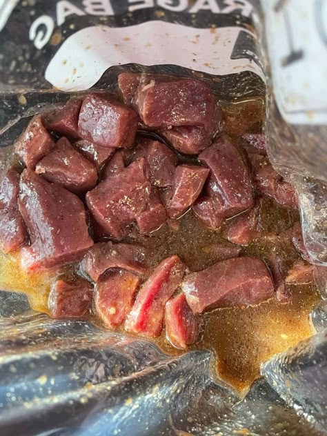 Marinade For Deer Tenderloin, Deer Backstrap Marinade, Marinade For Venison Backstrap, Marinade For Deer Meat, Venison Bites Recipes, Deer Steak Bites, Deer Tenderloin Recipes Grilled, Deer Meat Backstrap Recipes, How To Cook Deer Back Strap