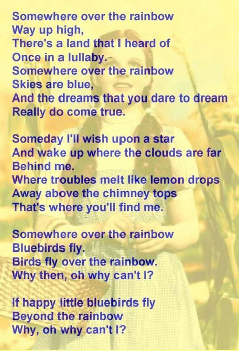 Somewhere Over The Rainbow Songs About Love For Kids, Songs To Sing To Baby, Baby Songs Lyrics, Lullaby Lyrics, Lullaby Songs, Great Song Lyrics, Somewhere Over The Rainbow, Preschool Songs, Baby Songs