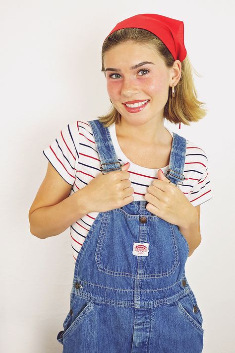 90s outfit ideas...seriously, is there anything better than overalls?! #90soutfits #overalls #collegestyle #summerstyle #ootd #outfitideas #stripes #90s #90skid #summeroutfit 90s Outfit Overalls, 90s Outfit Ideas, 90s Dress Up, 90s Outfit Inspiration, 90s Theme Party Outfit, 90s Party Outfit, 90s Overalls, 1990 Style, Fashion Guys