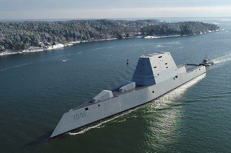 Michael Monsoor (DDG 1001) returns to Bath after completing successful Builder's Trials. Uss Zumwalt, Destroyer Ship, Sr 71 Blackbird, F22 Raptor, Sr 71, Us Navy Ships, United States Navy, Navy Ships, Aircraft Carrier