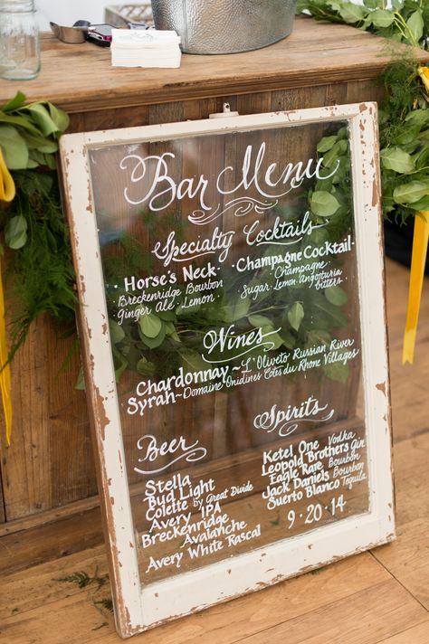 Wedding Menu Display, Layered Lace Wedding Dress, Wedding Bar Menu Sign, Wedding Window, Menu Display, Window Bars, Bar Menu Wedding, Cricut Wedding, Vintage Window