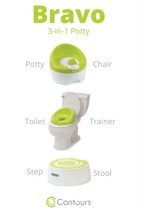 The Contours Bravo 3-in-1 Potty Chair converts from a floor potty seat to a toilet trainer and step stool! Potty Training Songs, Potty Training 101, Baby Potty Seat, Potty Training Help, Potty Training Books, Best Potty, Baby Toilet, Potty Trainer, Potty Toilet