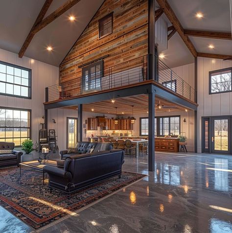 The Ranch • Instagram Industrial Ranch House, Building Roots Hgtv, Modern Ranch House Interior Design, Western Houses Ranch Style, Ranch House Interior Design, Modern Ranch House, House Planning, Dream Life House, Modern Ranch