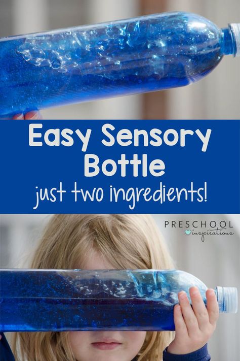 A great sensory bottle that is super affordable! With only two ingredients, it's the easiest DIY bottle there is. #preschool #sensory #sensorybottle Solar System Lesson Plans, Space Art Projects For Kids, Sensory Bottles Preschool, Solar System Lessons, Make A Solar System, Solar System Projects For Kids, Solar System Unit, Space Art Projects, Space Lessons