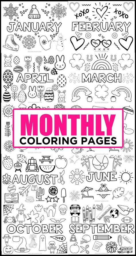 May Colouring Pages, Free Months Of The Year Printables, August Coloring Pages Free Printable, January Coloring Pages For Kids, September Coloring Pages Free Printable, January Coloring Pages Free Printable, Months Of The Year Printables Free, Months Of The Year Activities, Season Coloring Pages