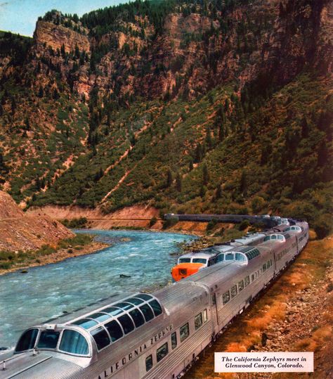 Train Vacations, California Zephyr, Train Adventure, Amtrak Train, Train Posters, Union Pacific Railroad, Rail Road, Train Art, Travel Savings