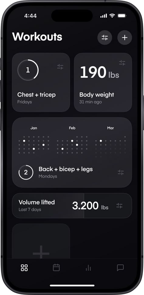 Dropset - Gym tracker Mobile Dashboard Ui, Dashboard Web Design, Gym Tracker, Korea Logo, App For Business, Fitness Tracker App, Ios App Ui, Gym App, To Do App