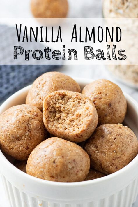 Protein Balls With Almond Flour, Almond Flour Protein Balls, Diabetics Snacks, Almond Protein Balls, Almond Butter Protein Balls, Bites Ideas, High Energy Snacks, Heathly Recipes, Diet Protein