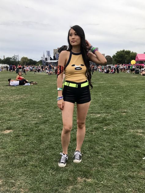 Gudetama Rave Costume and Outfit Rave Costume, Rave Costumes, Running, Halloween