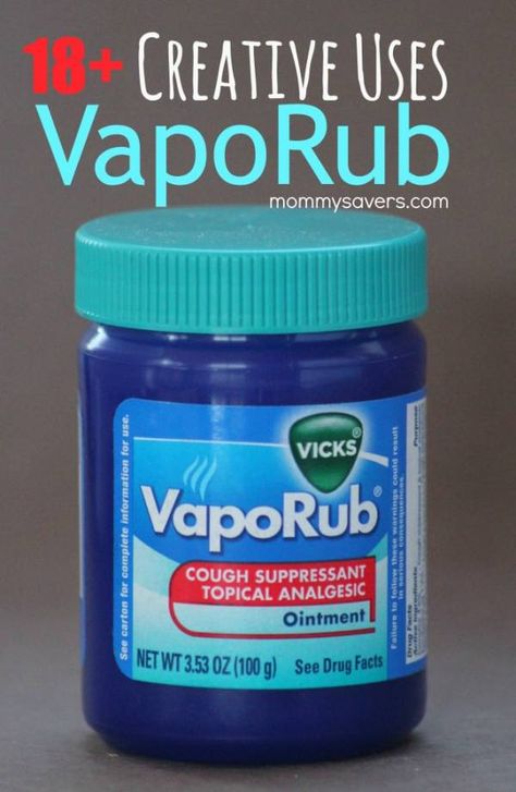 Vapor Rub Uses, Vic Vaporub, Vapo Rub, Vicks Vapor Rub, 1000 Lifehacks, Vicks Vapor, Vicks Vaporub Uses, Uses For Vicks, Homemade Ideas