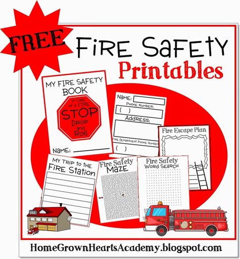 Fire Prevention Month - Resources & Printables #Safety #Homeschool #printables Free Fire Safety Printables, Fire Safety Worksheets, Fire Prevention Month, Fire Safety Free, Fire Safety Unit, Fire Safety Activities, Fire Safety Preschool, Fire Safety Week, Fire Prevention Week