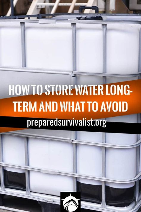 How To Store Water Long Term, Storing Rain Water, Diy Water Storage Tank, Storing Water Long Term, Survivalist Character, Long Term Water Storage, Primitive Skills, Water Collection System, Water Survival