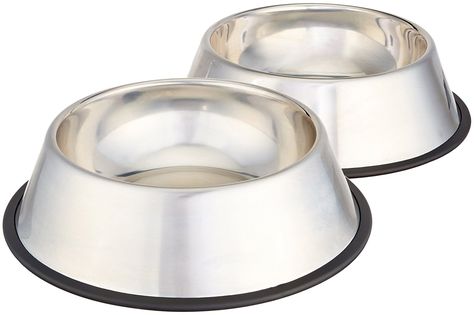 AmazonBasics Stainless Steel Dog Bowl *** Click image to review more details. (This is an affiliate link) #Catfeedingandwateringsupplies Dog Feeding Bowls, Best Dog Food Brands, Stainless Steel Dog Bowls, Dog Grooming Supplies, Dog Food Brands, Dog Food Bowls, Dog Beds For Small Dogs, Stainless Steel Bowls, Best Dog Food