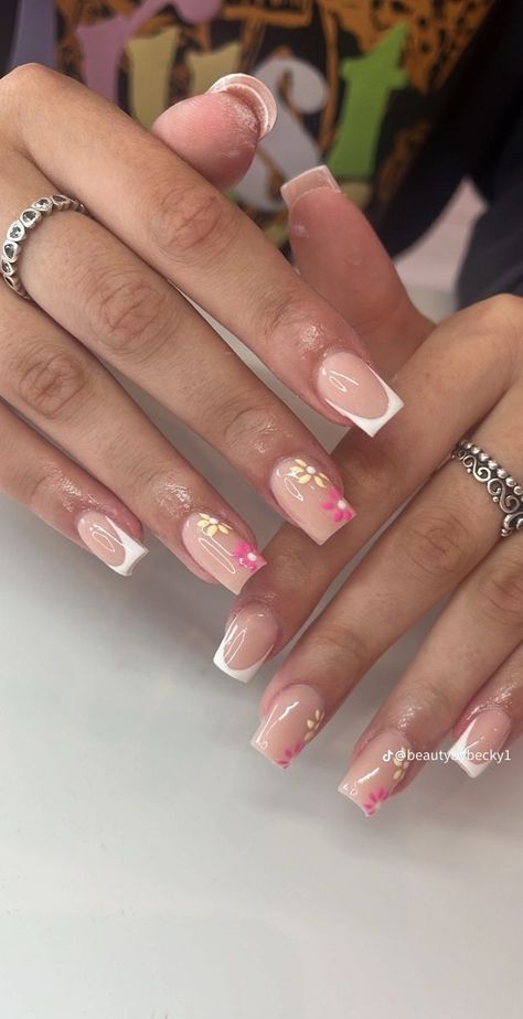 Holiday Acrylic Nails, Unghie Sfumate, Spring Acrylic Nails, Simple Gel Nails, Girly Acrylic Nails, Summery Nails, Basic Nails, Her Nails, Glow Nails