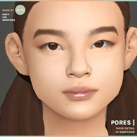 PORES — skin pores for more realistic looks Sims Presets, Forehead Hair, Makeup Cc, Sims 4 Cc Skin, Procreate Brushes Free, Sims 4 Gameplay, Skin Pores, Sims 4 Cc Finds, Cc Finds