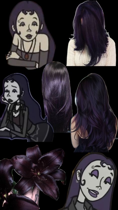 Dark purple hair inspo (serena my queen) Dark Purple Hair Dye, Purple Hair Streaks, Blue Purple Hair, Purple Streaks, Dark Purple Hair, Dyed Hair Purple, Hair Inspiration Long, Hair Color Streaks, Hair Streaks