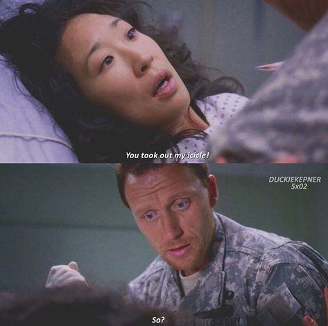 Crowen- Cristina Yang & Owen Hunt Greys Anatomy Owen, Cristina Yang Quotes, Cristina And Owen, Christina Yang, April Kepner, Greys Anatomy Couples, Tik Tok Videos Funny, Owen Hunt, Hunting Quotes