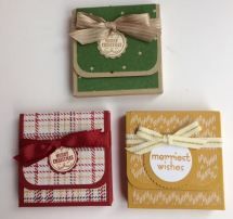 Christmas Treat Holders To Make, Treat Holders Stampin, Candy Card Ideas, Candy Holders Diy Ideas, Treat Boxes Ideas Packaging, Stampin Up Treat Holders, Treat Holders Christmas, Hershey Nugget Treat Holders, Ghiradelli Treat Holder