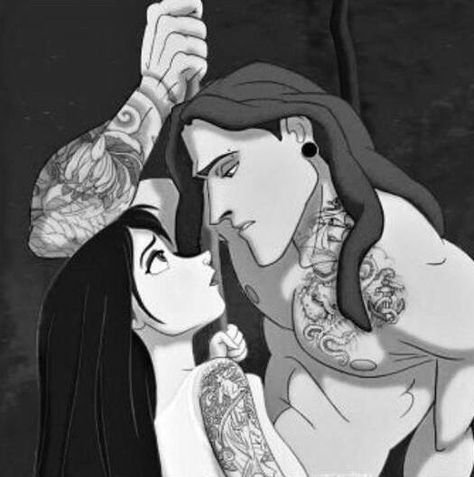 Disney Punk Tarzan & Jane Tarzan Tattoo Ideas My Heart, Tarzan Tattoo, Disney Jane, Jane Tarzan, Tarzan Disney, Disney Punk, Tarzan And Jane, Punk Disney, Icons Random