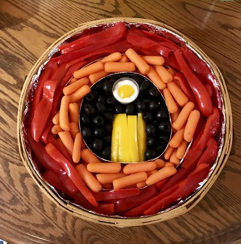 Incredibles veggie tray for my grandson’s fifth birthday! Incredibles First Birthday Party, Superhero Veggie Tray, The Incredibles Birthday Party, Incredibles Party, Incredibles Birthday Party, Pixar Party, Holiday Fruit, First Birthday Cupcakes, Disney Dinner