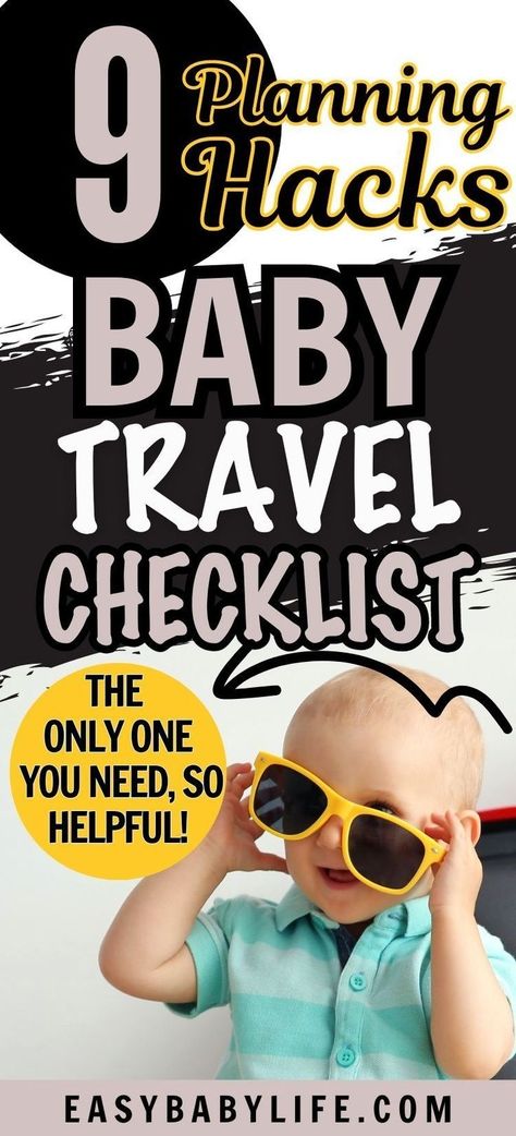 Traveling with a baby any time soon? This baby travel checklist. is for you! Here's your chance to feel excited instead of exhausted as a new parent. Traveling with a baby or toddler means using all baby life hacks and toddler hacks you can find for a perfect family vacation!

For mamas interested in traveling with kids, newborn survival guide, travel with infant, toddler travel, traveling with baby, baby travel toys, and baby travel activities, parenting advice. Travel With Infant, Baby Travel Hacks, Newborn Survival Guide, Baby Travel Checklist, Baby Travel Toys, Newborn Survival, Getting Baby To Sleep, Travel Tips With Baby, Traveling With A Baby