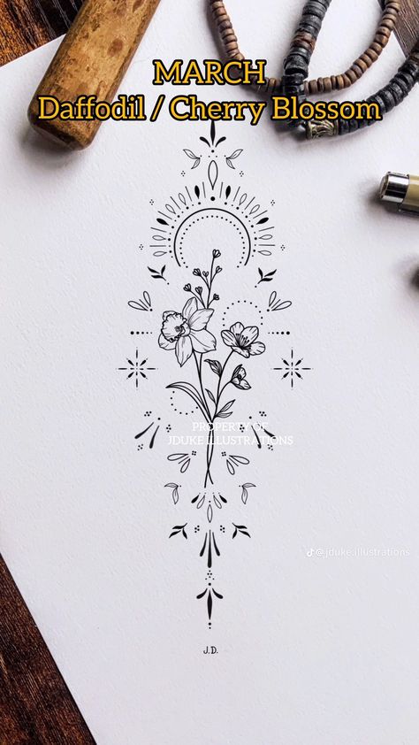 December Flower Tattoo, December Flower, Feather With Birds Tattoo, Kid Name Tattoo, December Birth Flower, July Birth Flower, September Birth Flower, November Birth Flower, June Birth Flower