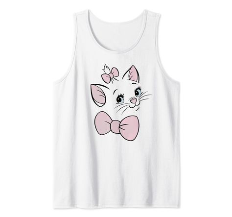 PRICES MAY VARY. Officially Licensed Disney Apparel 19DNAC00006A-002 Lightweight, Classic fit, Double-needle sleeve and bottom hem Aristocats Marie, Disney Apparel, Marie Aristocats, The Aristocats, Large Face, Disney Outfits, Cami Tanks, Top Fashion Brands, Shop Top