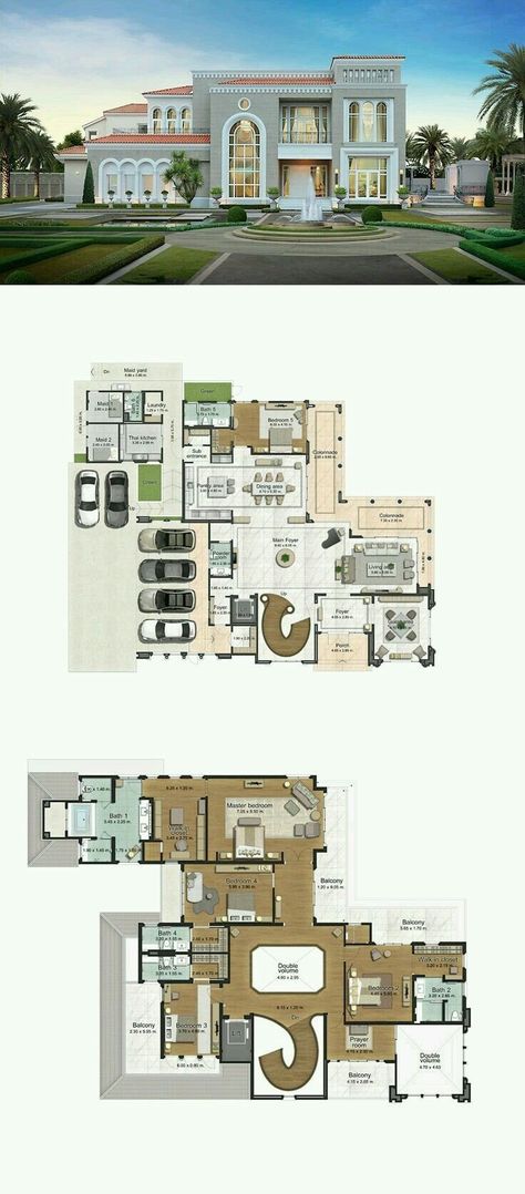 Luxury Mansion Floor Plans, Mansion House Plans, Villa Am Meer, House Plans Mansion, Mansion House, Mansion Designs, Mansion Floor Plan, Master Ensuite, Casa Country