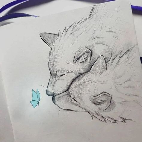 رسم كاريكاتير, Wolf Sketch, Animal Drawings Sketches, Drawing Faces, Piece Of Paper, Easy Drawings Sketches, Arte Sketchbook, Art Drawings Sketches Creative, Drawing Tutorials