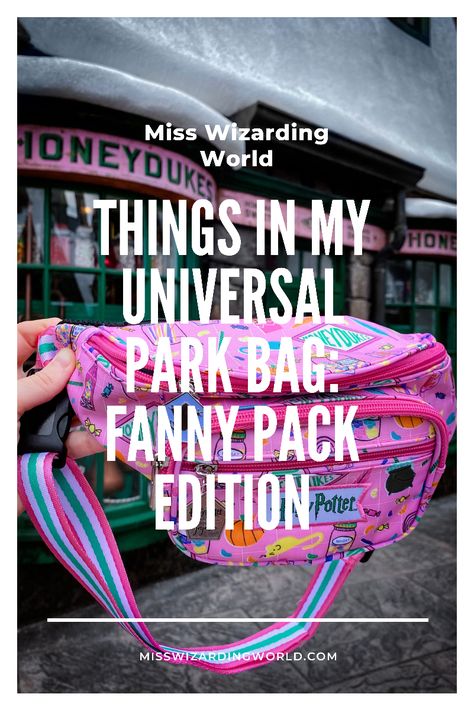 Fanny Pack Theme Park Essentials For Universal Orlando — Miss Wizarding World Theme Park Backpack Essentials, Universal Studios Must Haves, Packing List For Universal Studios, Universal Orlando Packing List, Packing For Universal Studios Orlando, Universal Packing List, Universal Studios Packing List, Universal Studios Orlando Packing List, What To Pack For Universal Orlando