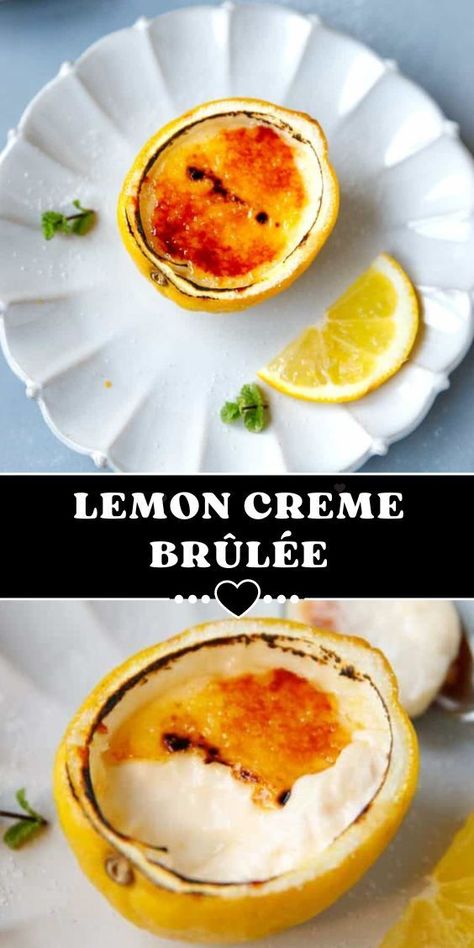 Fresh Lemon Recipes, Ramekin Recipe, Lemon Crepes, Creme Brulee Desserts, Lemon Creme, Healthy Pies, Brulee Recipe, Creme Brulee Recipe, Creme Brûlée