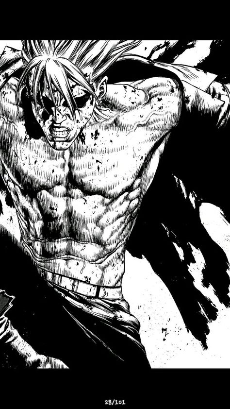 Ken Kitano, Boichi Manga, Ken Rock, Sun Ken Rock, One Punch Man Manga, Body Reference Drawing, Cross Hatching, Animation Art Character Design, Manga Artist