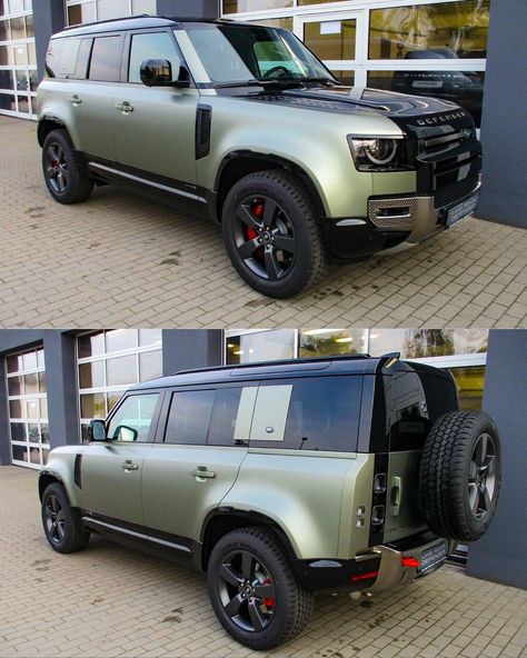 Green Defender, Defender Suv, Range Rover Supercharged, Car Tips, Expensive Cars, Olive Green Color, Green Art, Sports Cars Luxury, Land Rover Defender