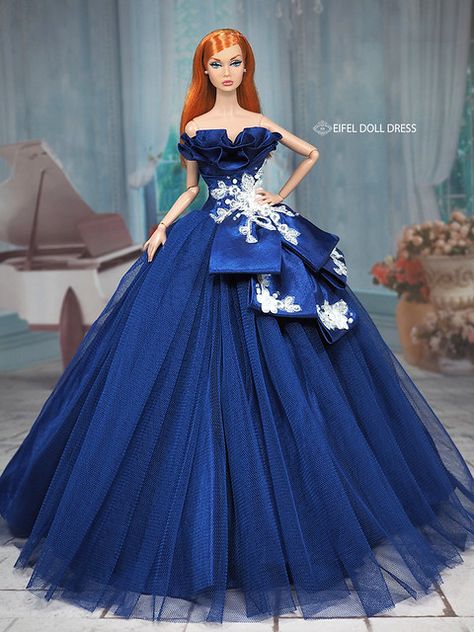 Blue Barbie, Куклы American Girl, Barbie Bridal, Dress Barbie Doll, Miniature Dress, Barbie Wedding Dress, New Barbie, Barbie Doll Clothing Patterns, Barbie Dress Fashion